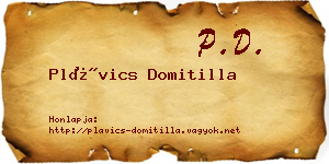 Plávics Domitilla névjegykártya